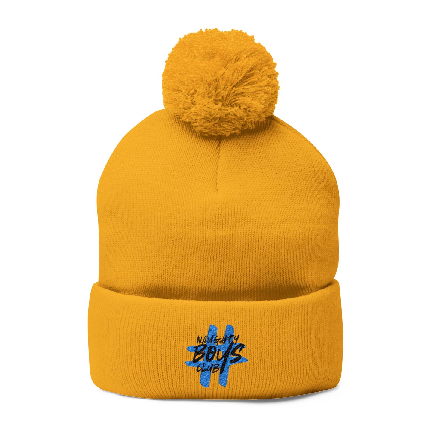 #NaughtyBoysClub Cozy Pom-Pom Knit Cap