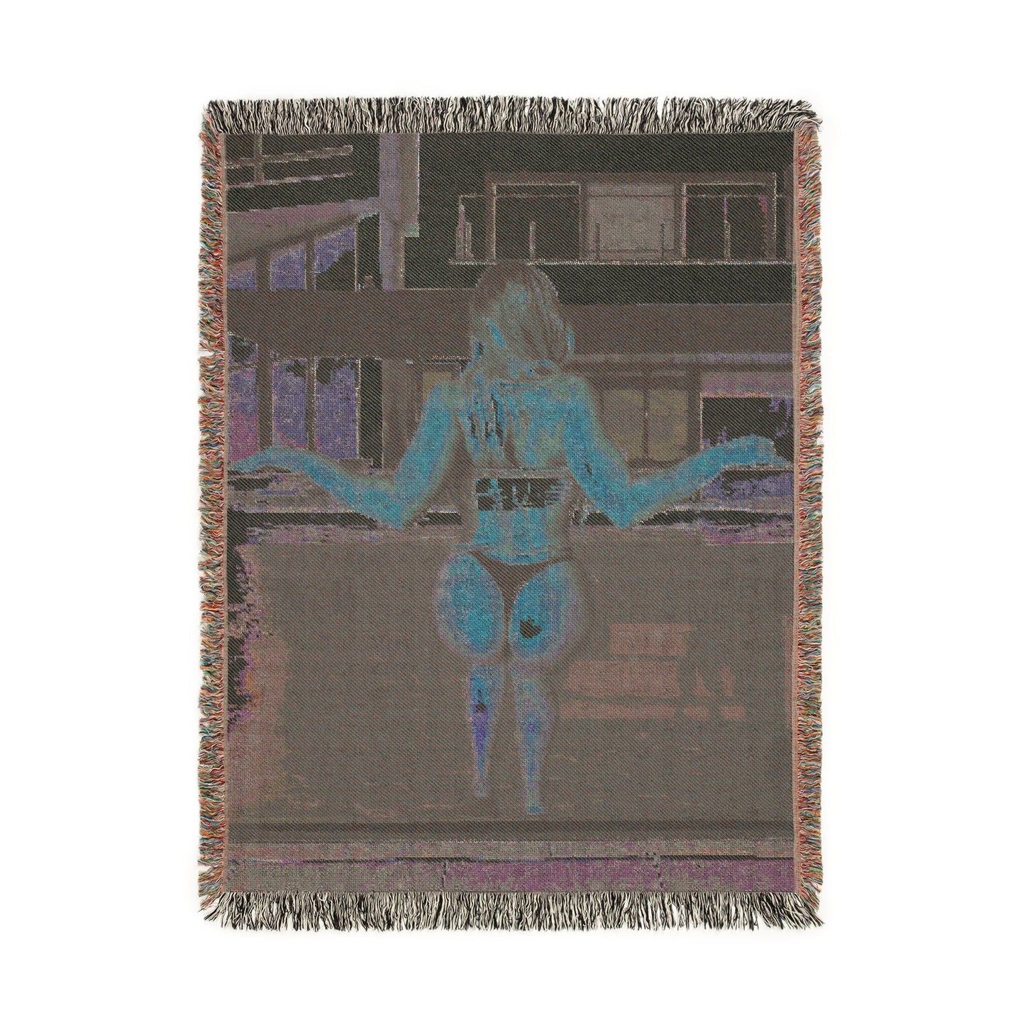 Poolside Pleasure - Woven Throw Blanket