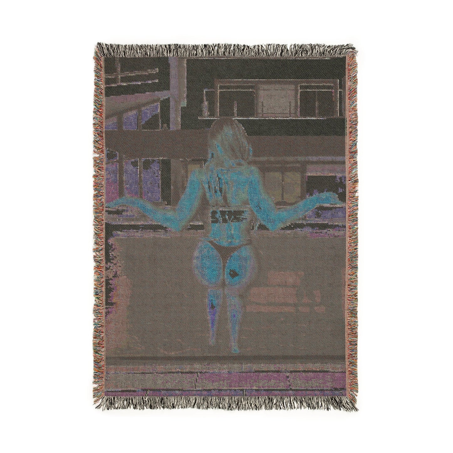 Poolside Pleasure - Woven Throw Blanket