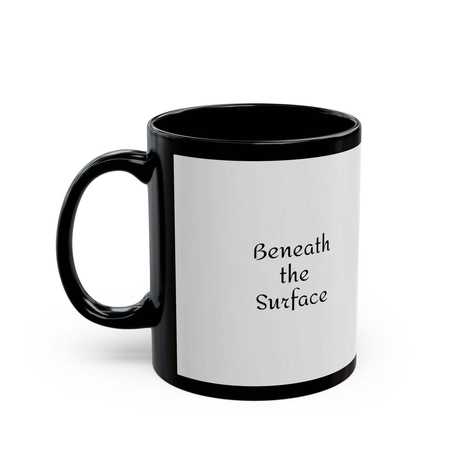"Beneath the Surface" Black Ceramic Mug - 11oz & 15oz