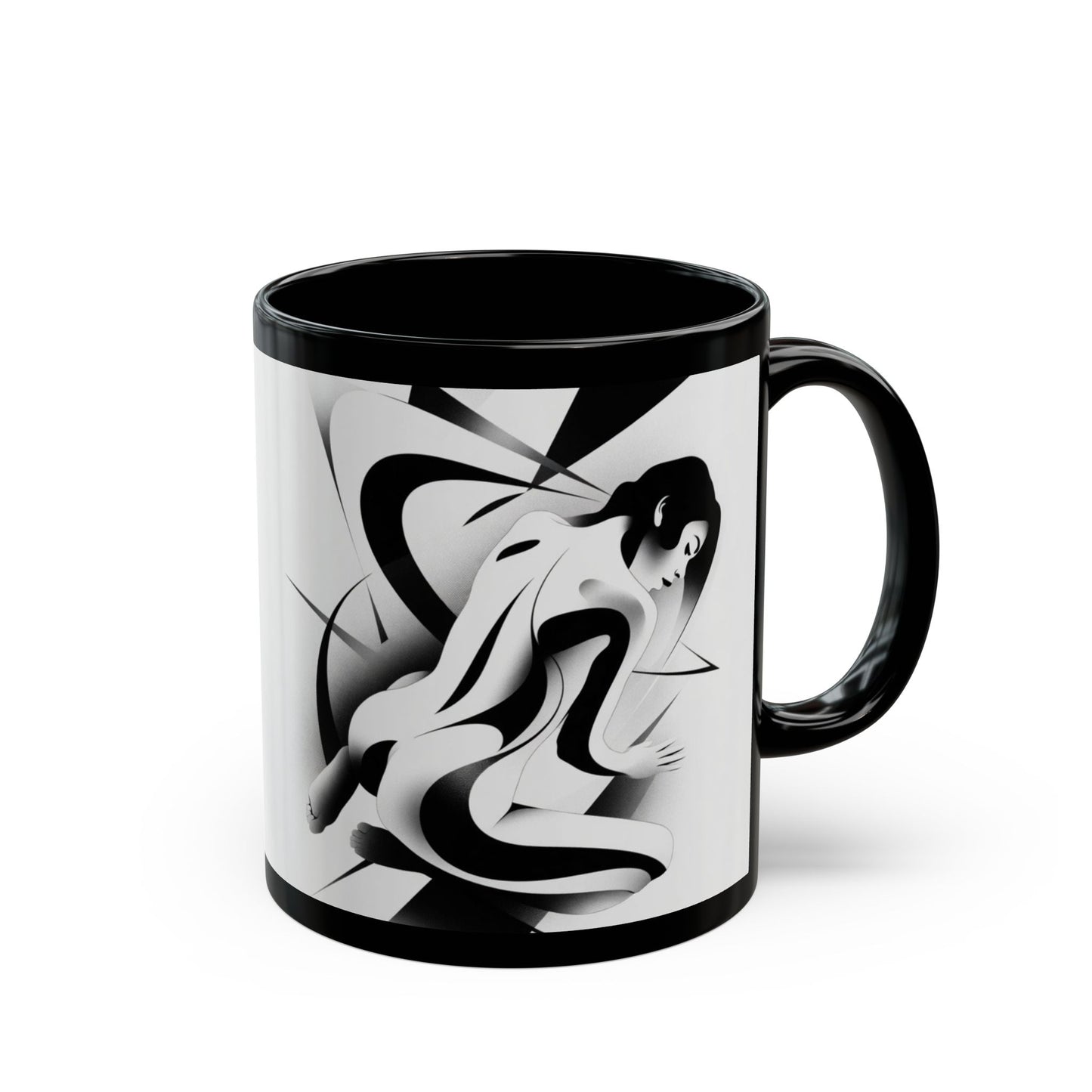 "Beneath the Surface" Black Ceramic Mug - 11oz & 15oz