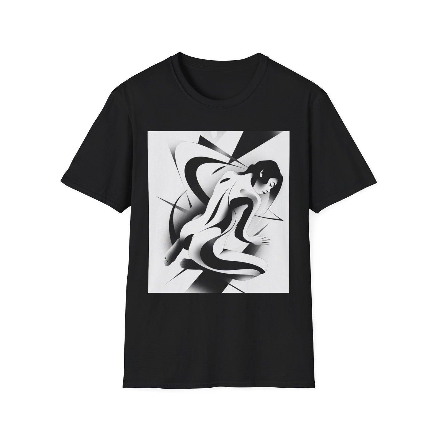 "Beneath the Surface" - Black & White Art T‑Shirt