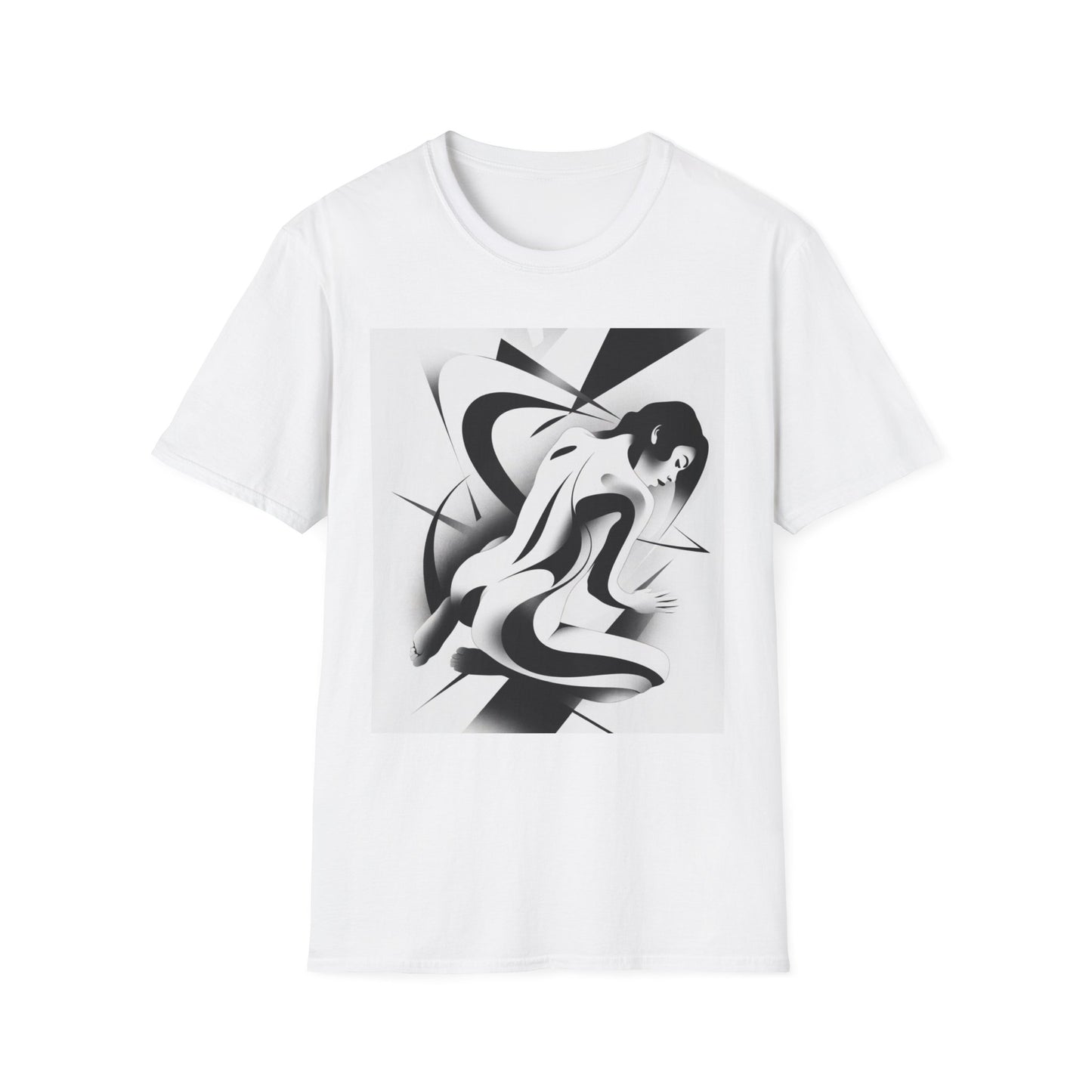 "Beneath the Surface" - Black & White Art T‑Shirt