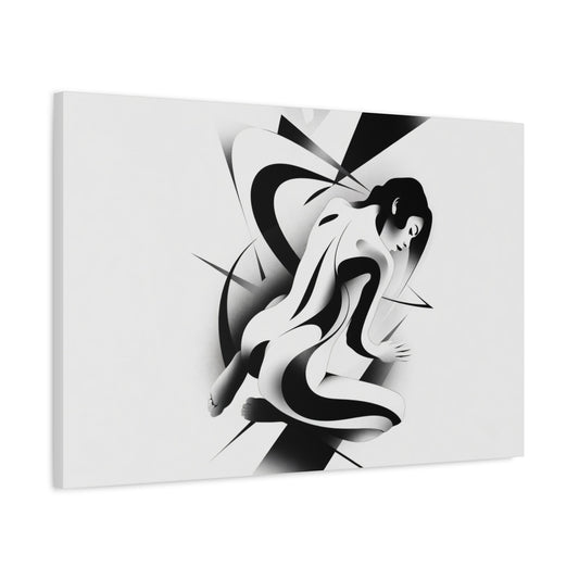 "Beneath the Surface" Canvas — Minimal Black & White Wall Art