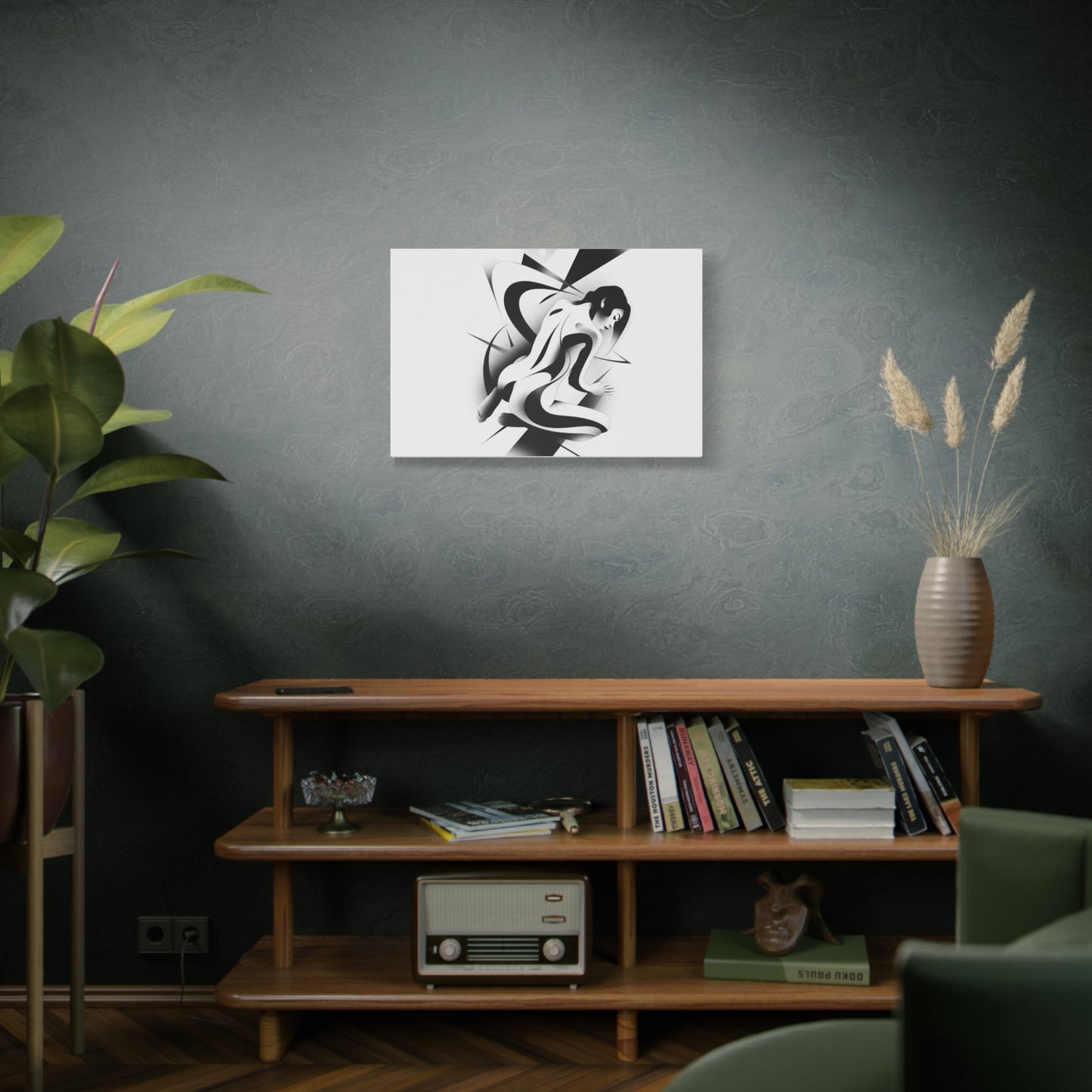 "Beneath the Surface" Canvas — Minimal Black & White Wall Art