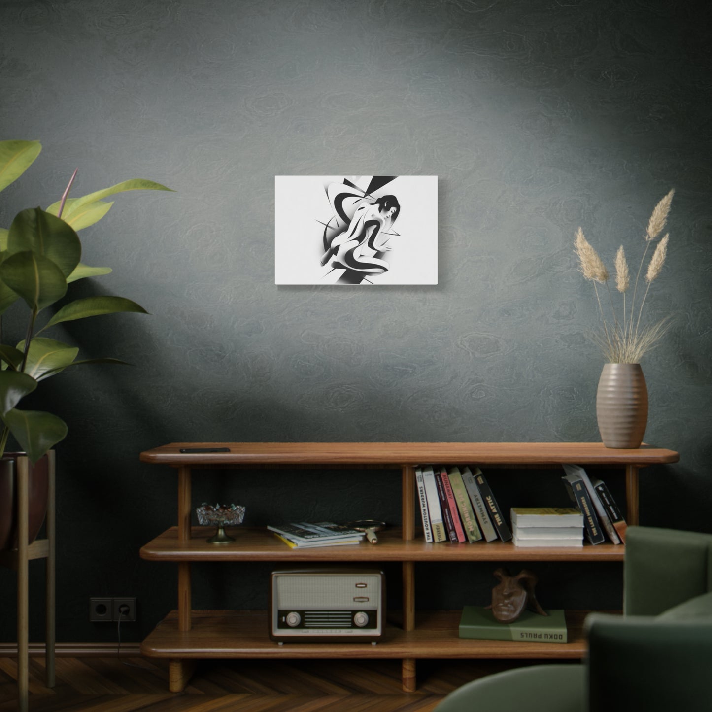 "Beneath the Surface" Canvas — Minimal Black & White Wall Art