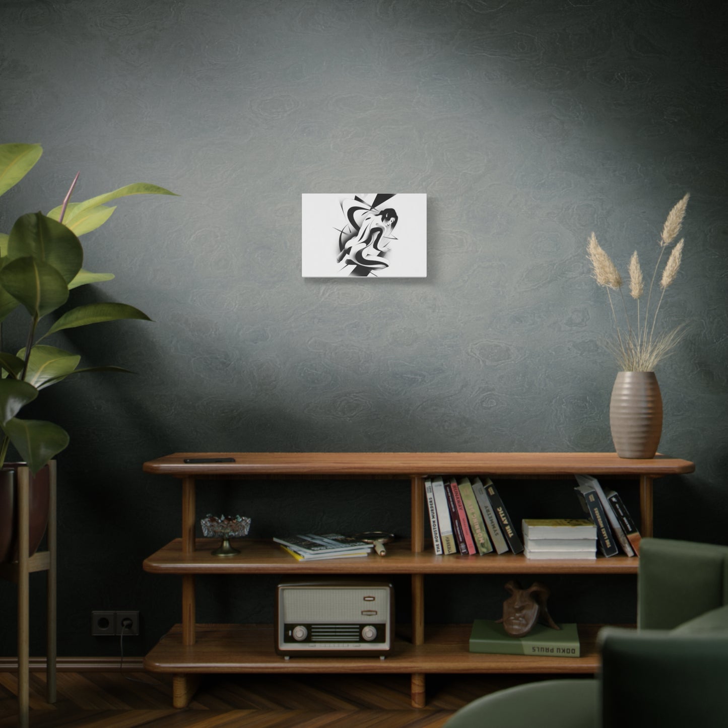 "Beneath the Surface" Canvas — Minimal Black & White Wall Art