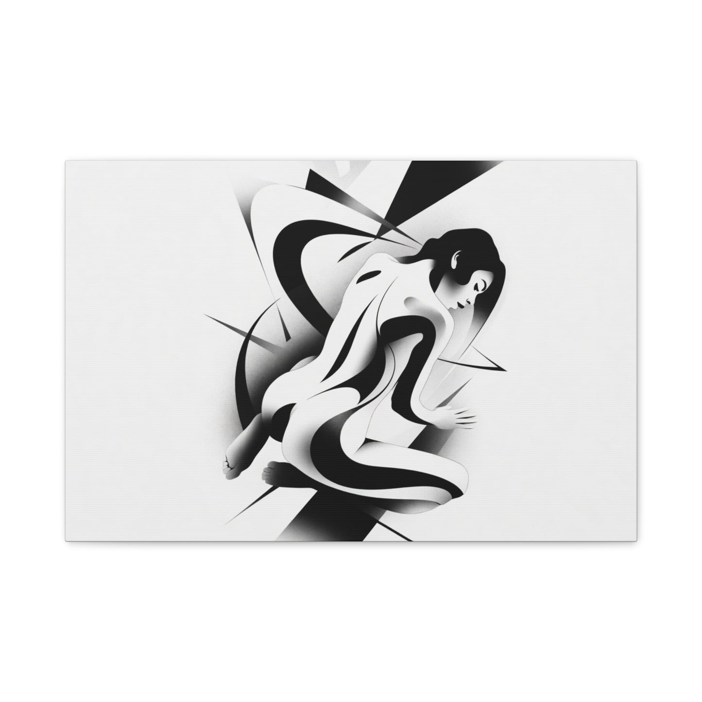 "Beneath the Surface" Canvas — Minimal Black & White Wall Art