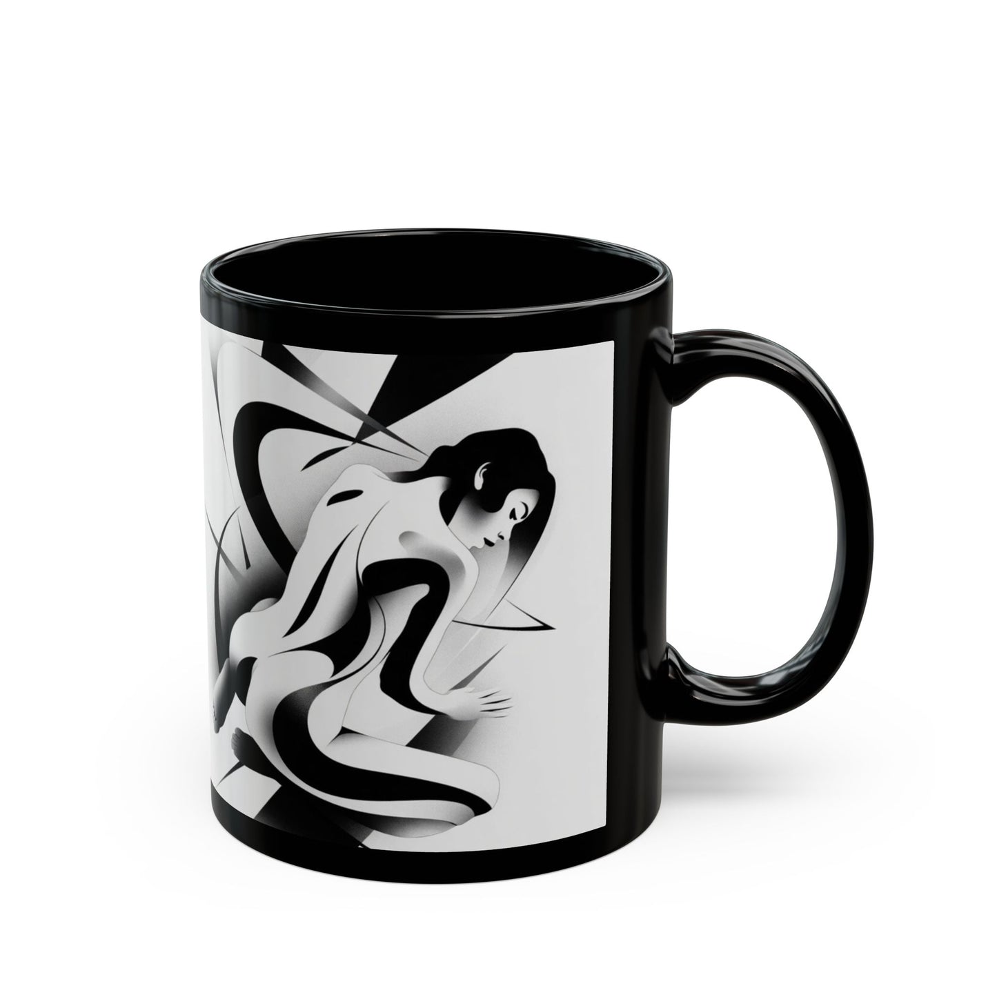 "Beneath the Surface" Black Ceramic Mug - 11oz & 15oz
