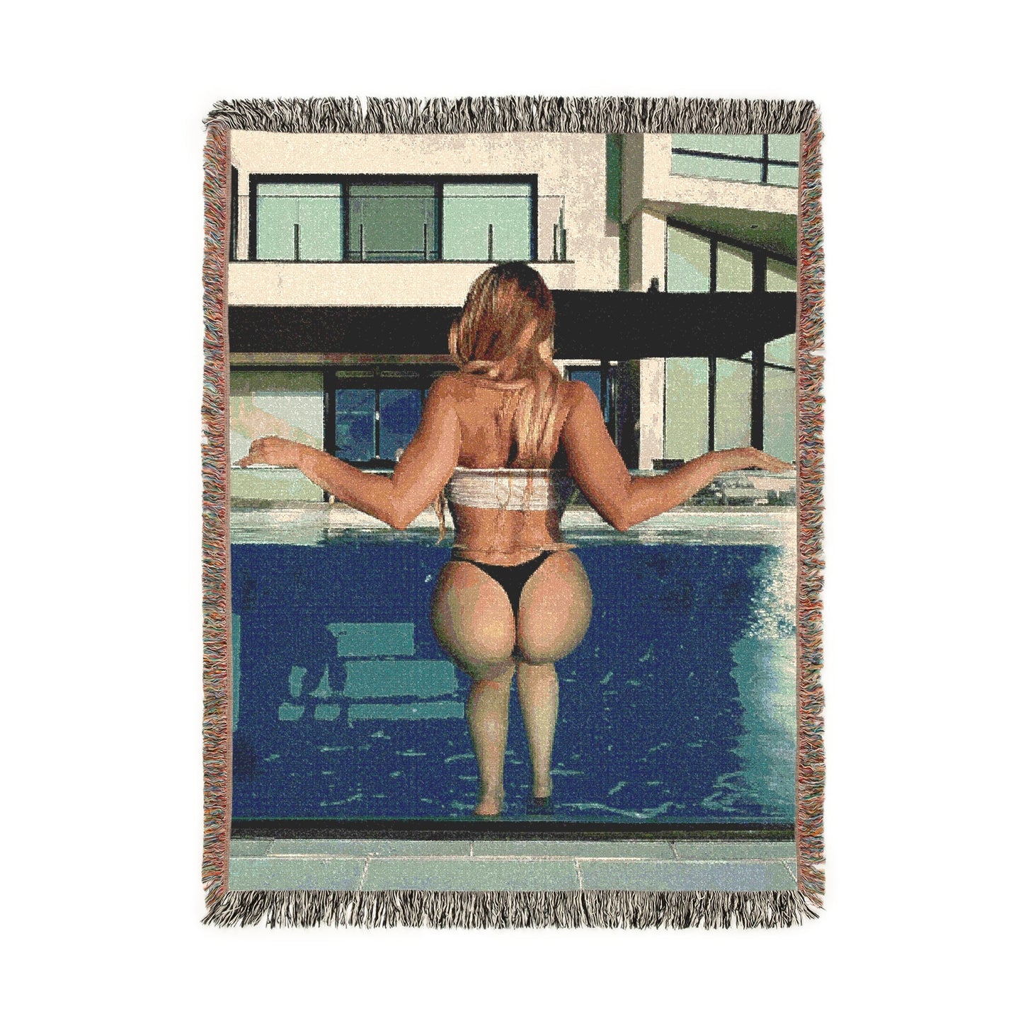 Poolside Pleasure - Woven Throw Blanket