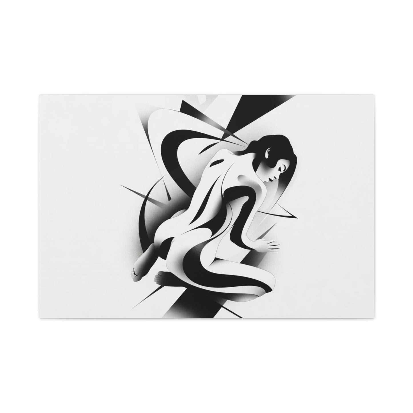 "Beneath the Surface" Canvas — Minimal Black & White Wall Art